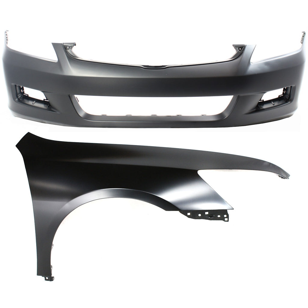 2006-2007 Honda Accord Bumper Covers - Passenger Side, CAPA Certified (04620SDAA90ZZ)