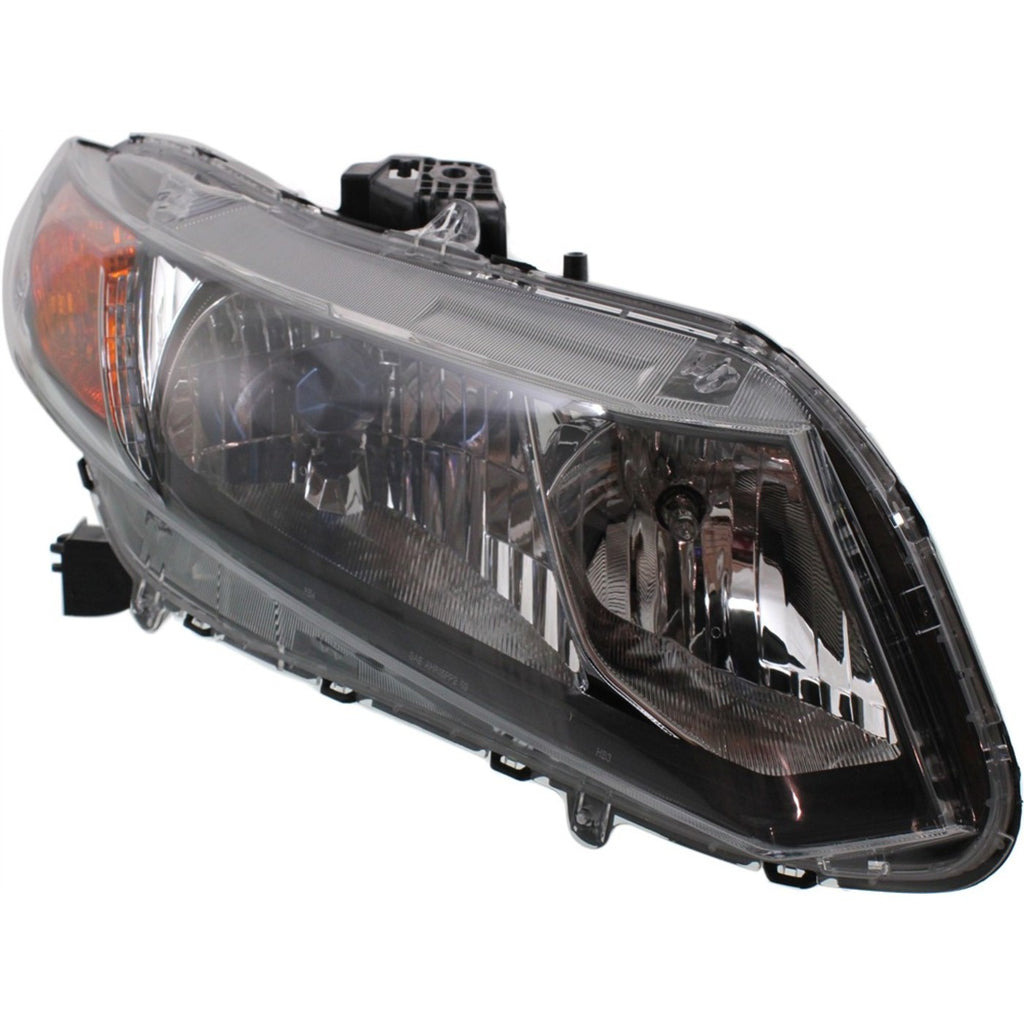 2012 Honda Civic Headlight - Halogen, Passenger Side, w/ Bulbs (33100TR2A01)