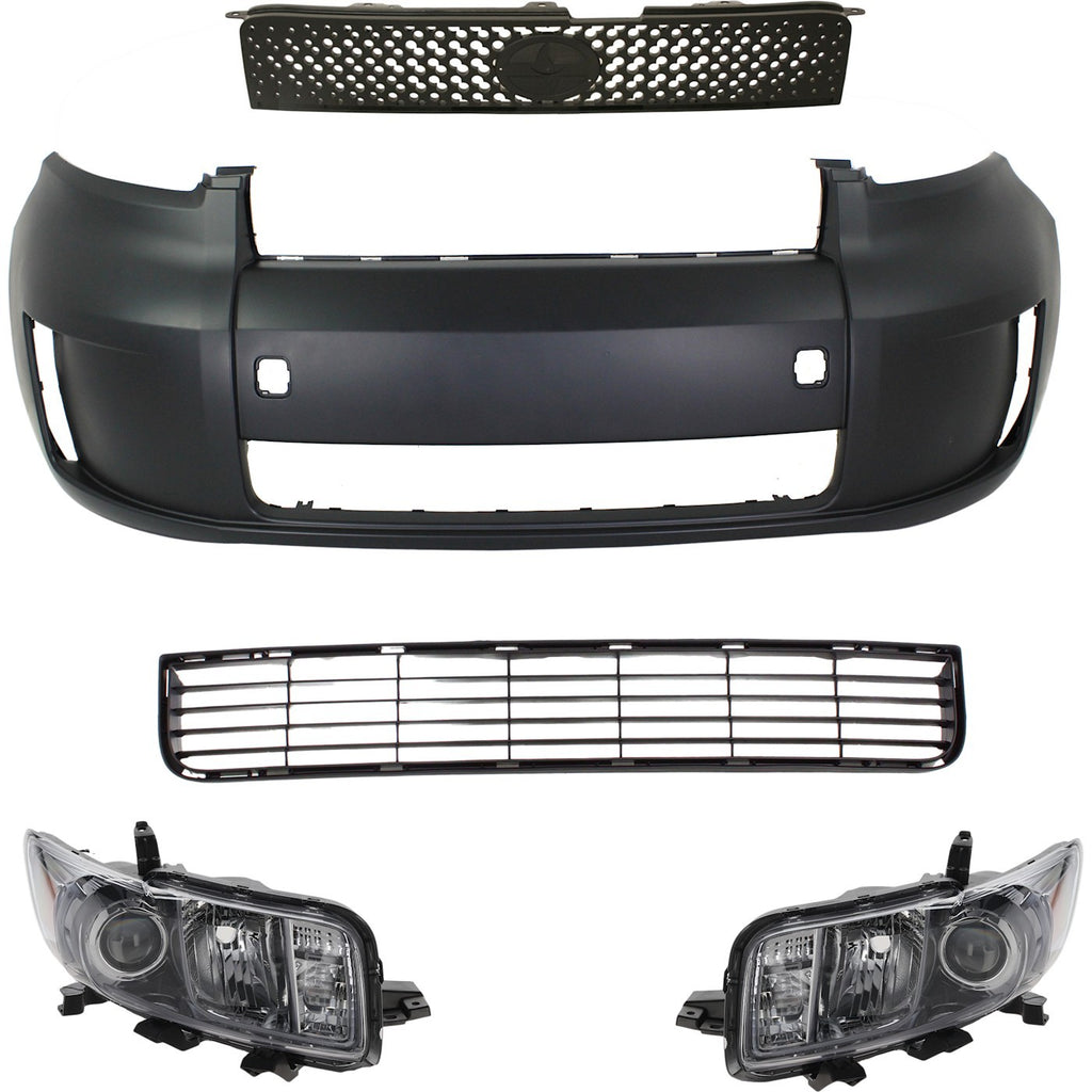 2008-2010 Scion xB Bumper Cover - Front, 5-Piece (8113012B90)