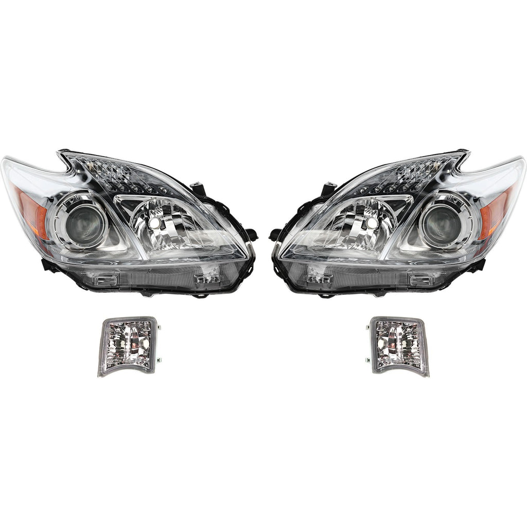 2010-2011 Toyota Prius Headlights - Left & Right, 4-Piece (8113047211)