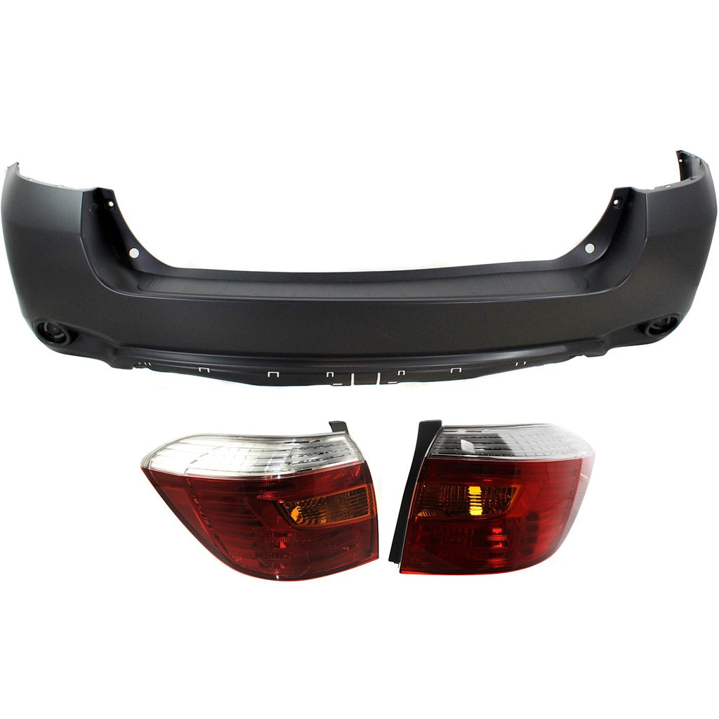 2008-2010 Toyota Highlander Bumper Cover - Rear (521590E906)