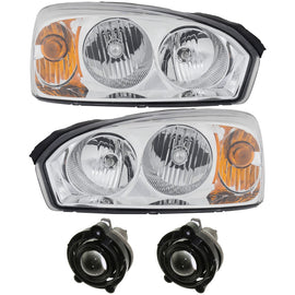 2006-2007 Chevrolet Malibu Headlights - Left & Right, 4-Piece (15851372)