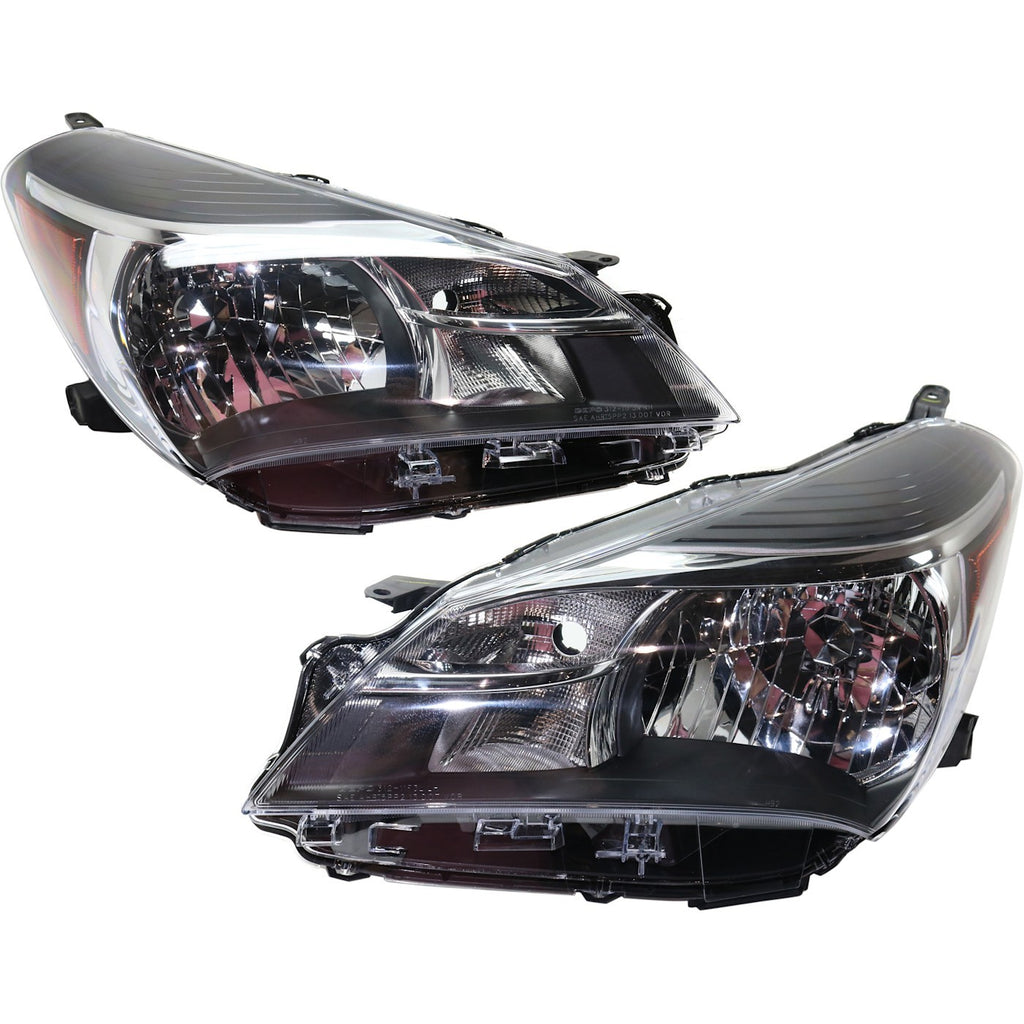 2015-2017 Toyota Yaris Headlights - Driver & Passenger Side, CAPA Certified (811300DA70)