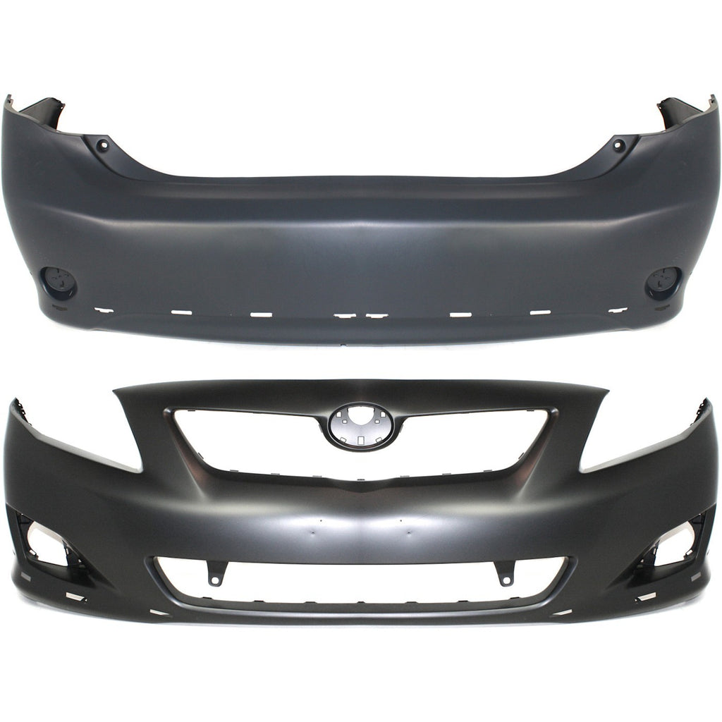 2009-2010 Toyota Corolla Bumper Covers - Front & Rear (5211902989)