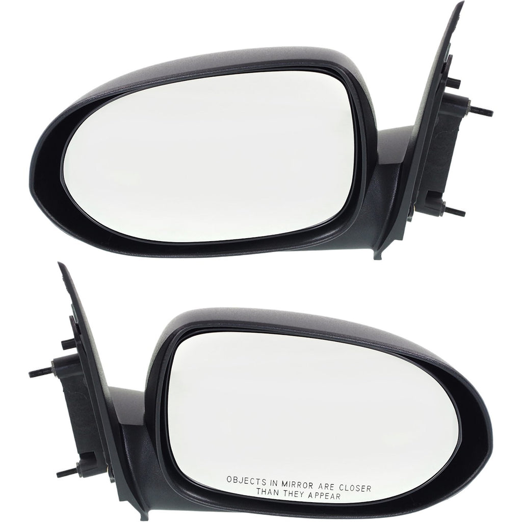 Kool Vue 2007-2012 Dodge Caliber Manual Mirrors - Left & Right, Textured Black (5115036AC)