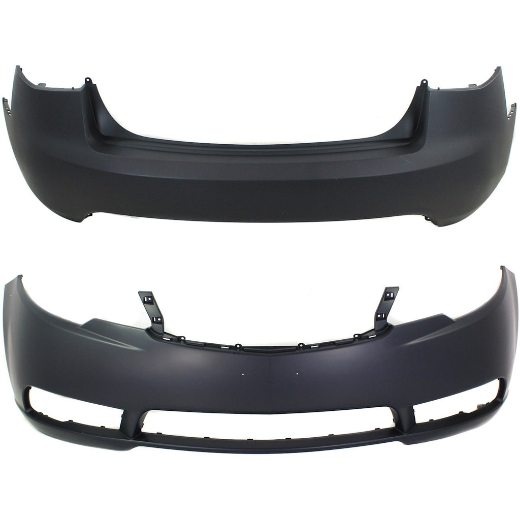 2010-2013 Kia Forte Bumper Covers - Front & Rear, CAPA Certified (865111M000)