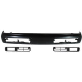 Front Bumper and Fog Light Trim Kit For 1996-1997 Nissan Pickup Steel Black