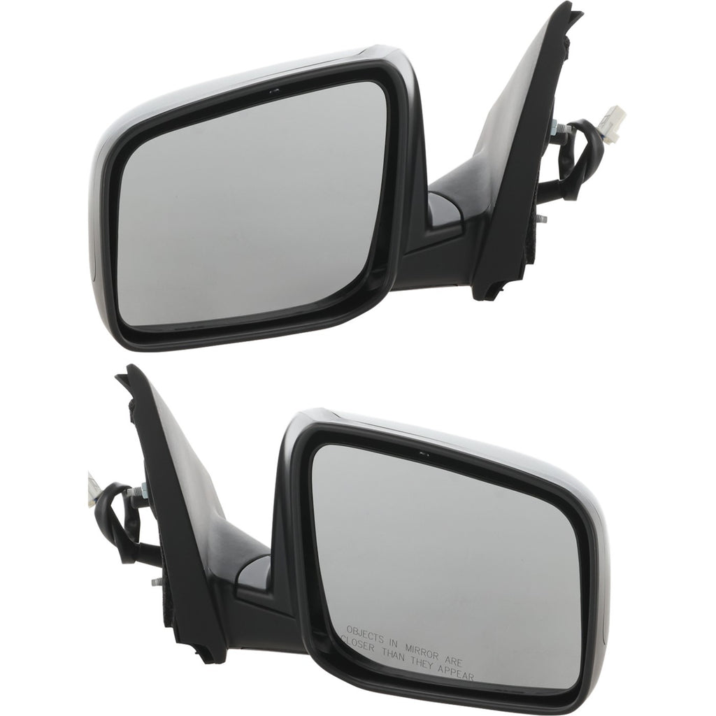 Kool Vue 2008-2015 Nissan Rogue & Rogue Select Power Mirror - Textured Black, Heated, Manual Folding