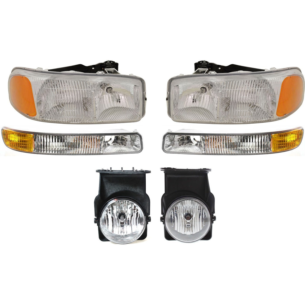 2005-2007 GMC Headlights - Halogen, Left & Right (15850352)