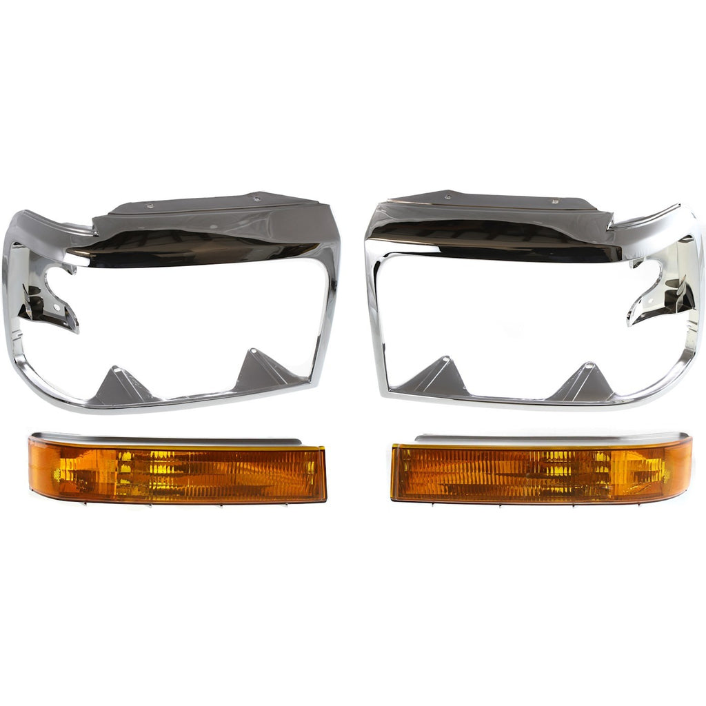 1995-1997 Ford Headlight - 4-Piece (F2TZ13064D)