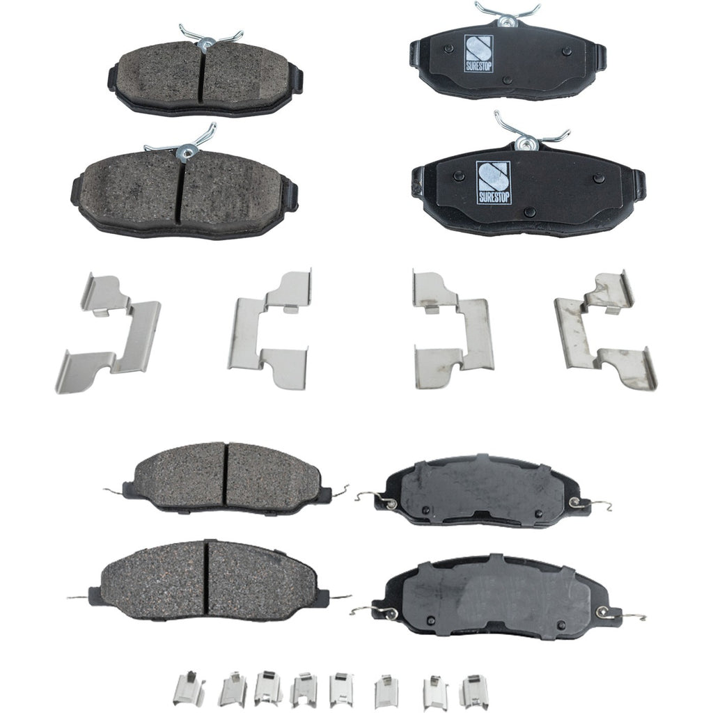 2005-2010 Ford Mustang Brake Pads - Front & Rear, RWD (4R3Z2001AA)