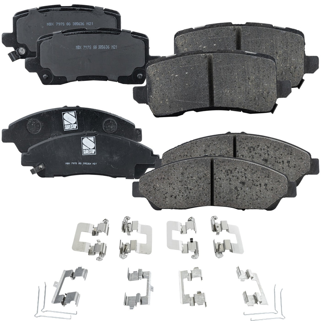 2014-2020 Acura RLX Brake Pads - Front & Rear, AWD (45022SZA405)