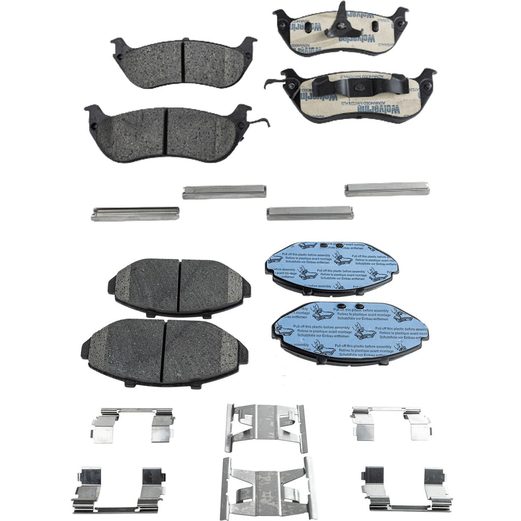1998-2002 Ford Crown Victoria, Lincoln Town Car & Mercury Grand Marquis Brake Pads - Front & Rear (1W1Z2001AA)