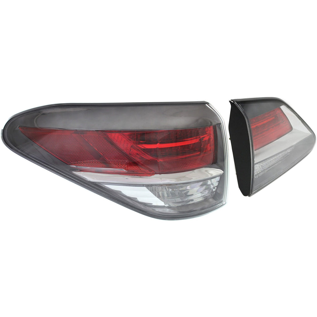 2013-2015 Lexus RX350 & RX450h Tail Lights - Halogen, Left & Right, Outer (815600E090)