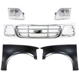 1999-2004 Ford F-150, F-150 Heritage & F-250 Fenders - Left & Right, Chrome (XL3Z8200)