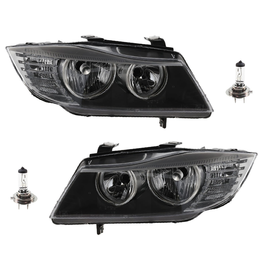 2009-2012 BMW 323i, 328i & 328i xDrive Headlights - Halogen, Driver & Passenger Side, Sedan (63117202577)
