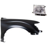 Fender and Headlight Kit For 97-2000 Toyota Tacoma Primed Passenger Side