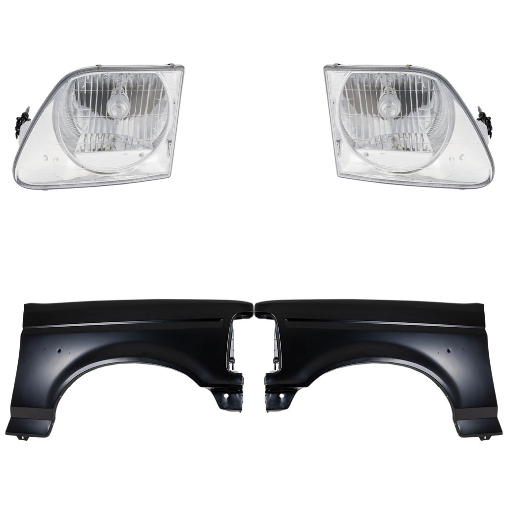1997 Ford F-150 Fenders - Front, Driver & Passenger Side, Primed (F2TZ16005A)