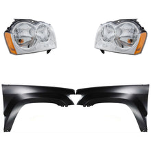 Load image into Gallery viewer, 2005-2007 Jeep Grand Cherokee Headlights - Halogen, Left &amp; Right, Assembly (55156350AK)