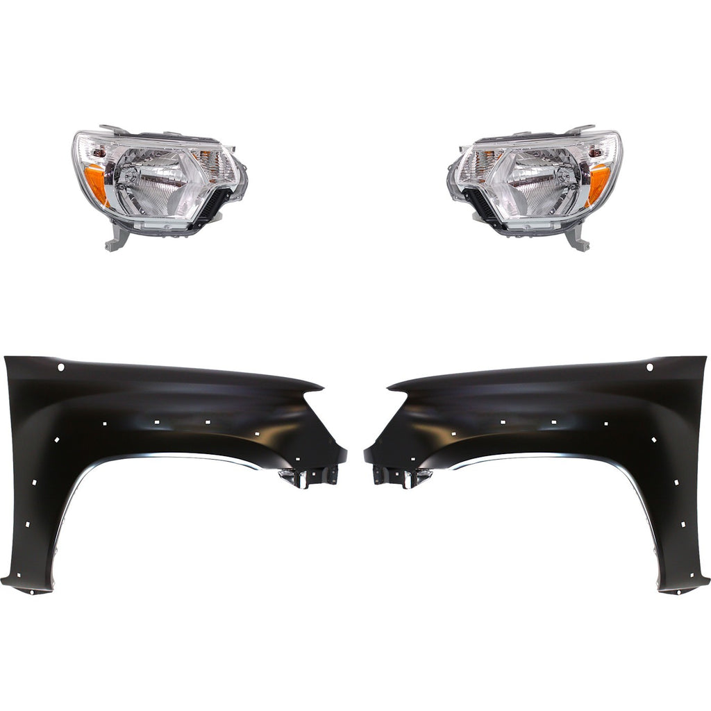 2012-2015 Toyota Tacoma Headlights - Driver & Passenger Side, Assembly, 4WD (8111004181)