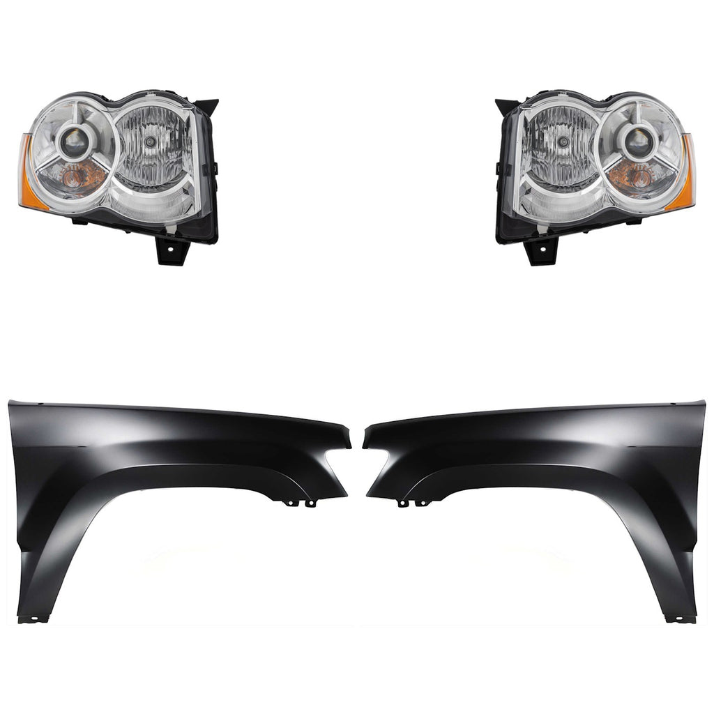 2008-2010 Jeep Grand Cherokee Fenders - HID, Left & Right (55157484AH)