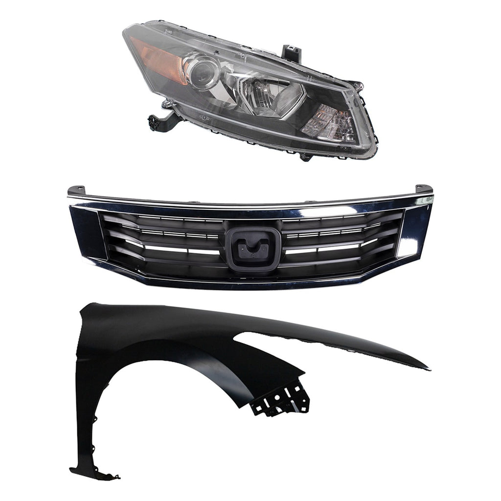 2008-2010 Honda Accord Grille - Right, Assembly, Coupe (33100TE0A11)
