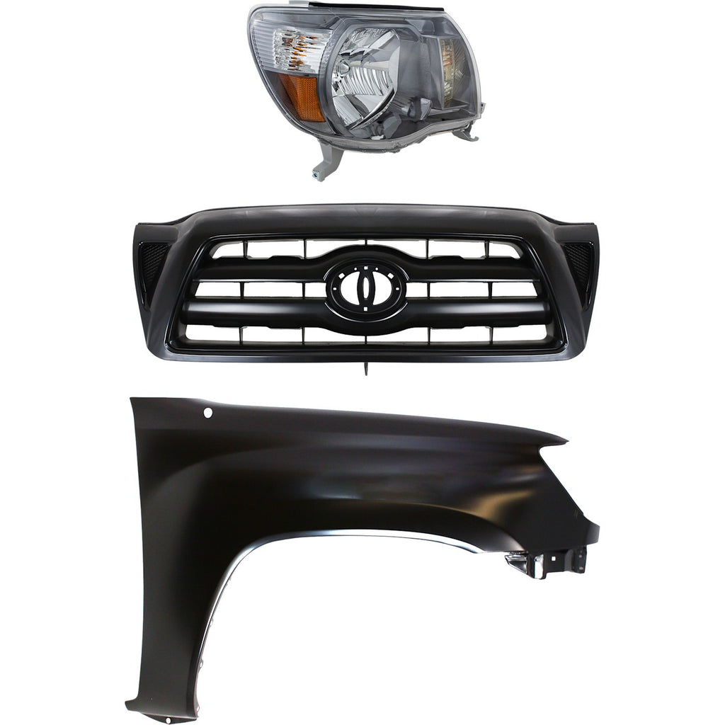 2005-2011 Toyota Tacoma Headlight - Halogen, Right, CAPA Certified (5310004350)