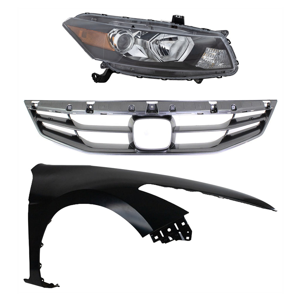 2011-2012 Honda Accord Headlight - Right, Assembly, Coupe (33100TE0A01)