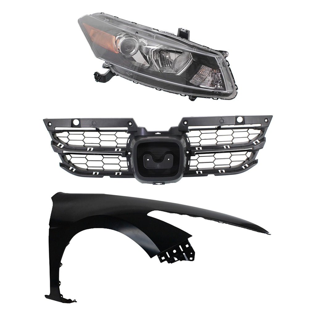 2011-2012 Honda Accord Grille - Right, Assembly, Coupe (33100TE0A11)