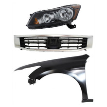 Load image into Gallery viewer, 2008-2010 Honda Accord Grille - Halogen, Driver Side, Assembly (33150TA0A01)