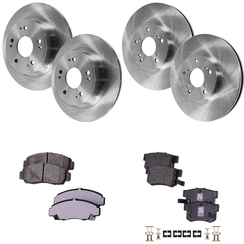 2006-2007 Honda Accord Brake Rotors - Front & Rear (45251S0X000)