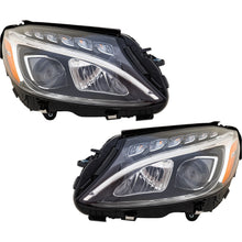 Load image into Gallery viewer, 2015-2018 Mercedes-Benz C-Class Headlights - LED, Left &amp; Right, Assembly (205906780364)