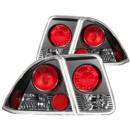 Anzo 2001-2005 Honda Civic Tail Lights - Left & Right, Black Housing (33551S5DA01)