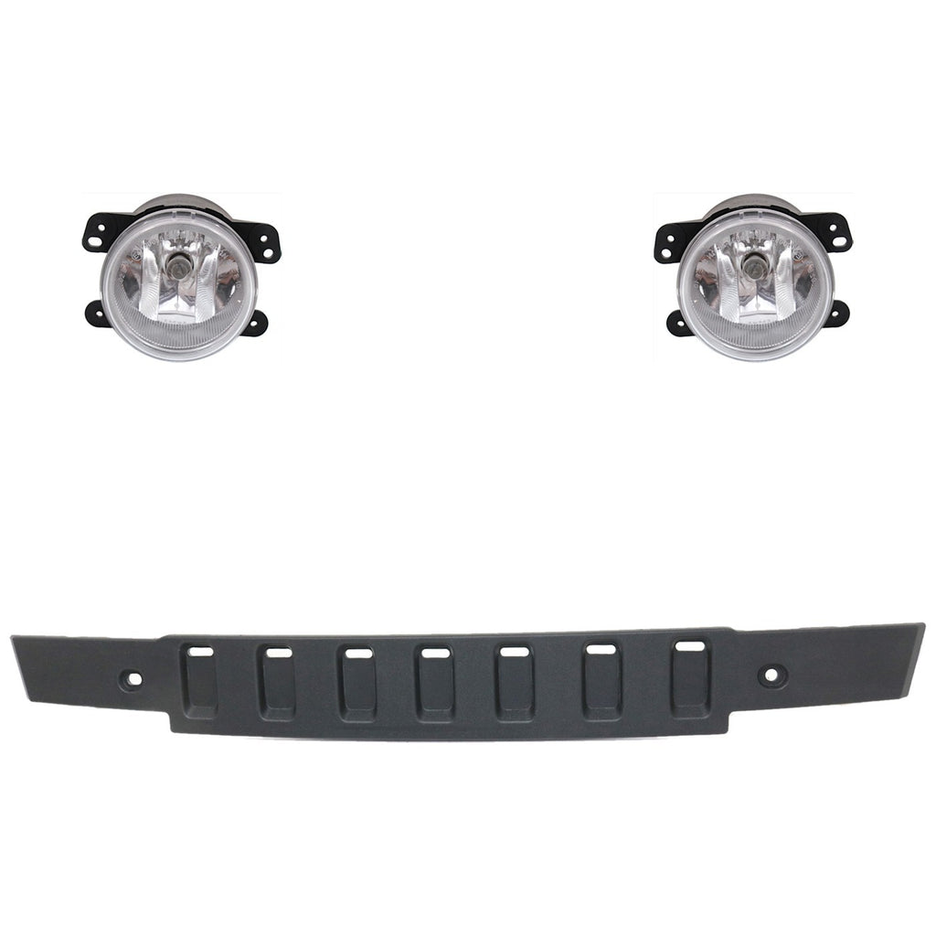2010-2018 Jeep Wrangler & Wrangler JK Bumper Trims - Front, Driver & Passenger Side, Upper (1BE94RXFAC)