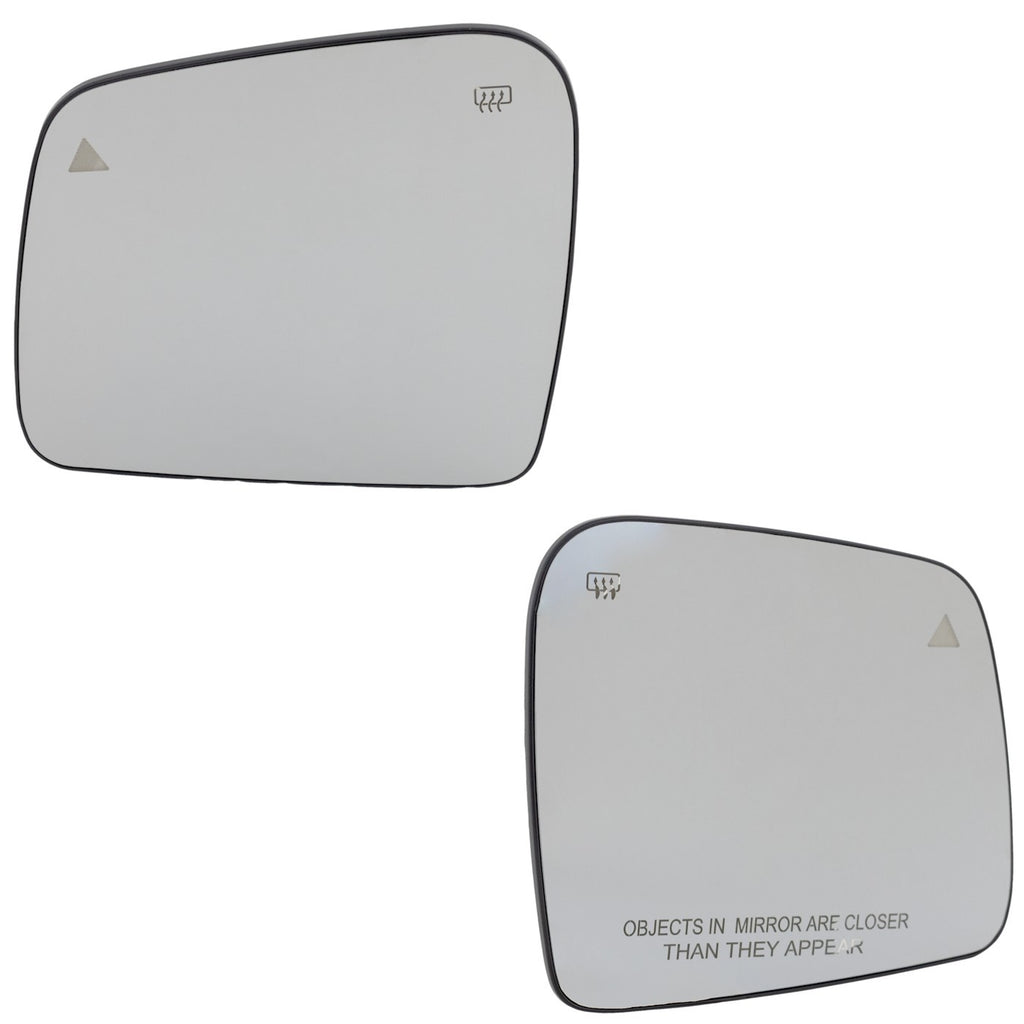 Kool Vue 2011-2022 Jeep Grand Cherokee & Grand Cherokee WK Mirror Glasses - Left & Right, Heated, w/ Blind Spot Glass
