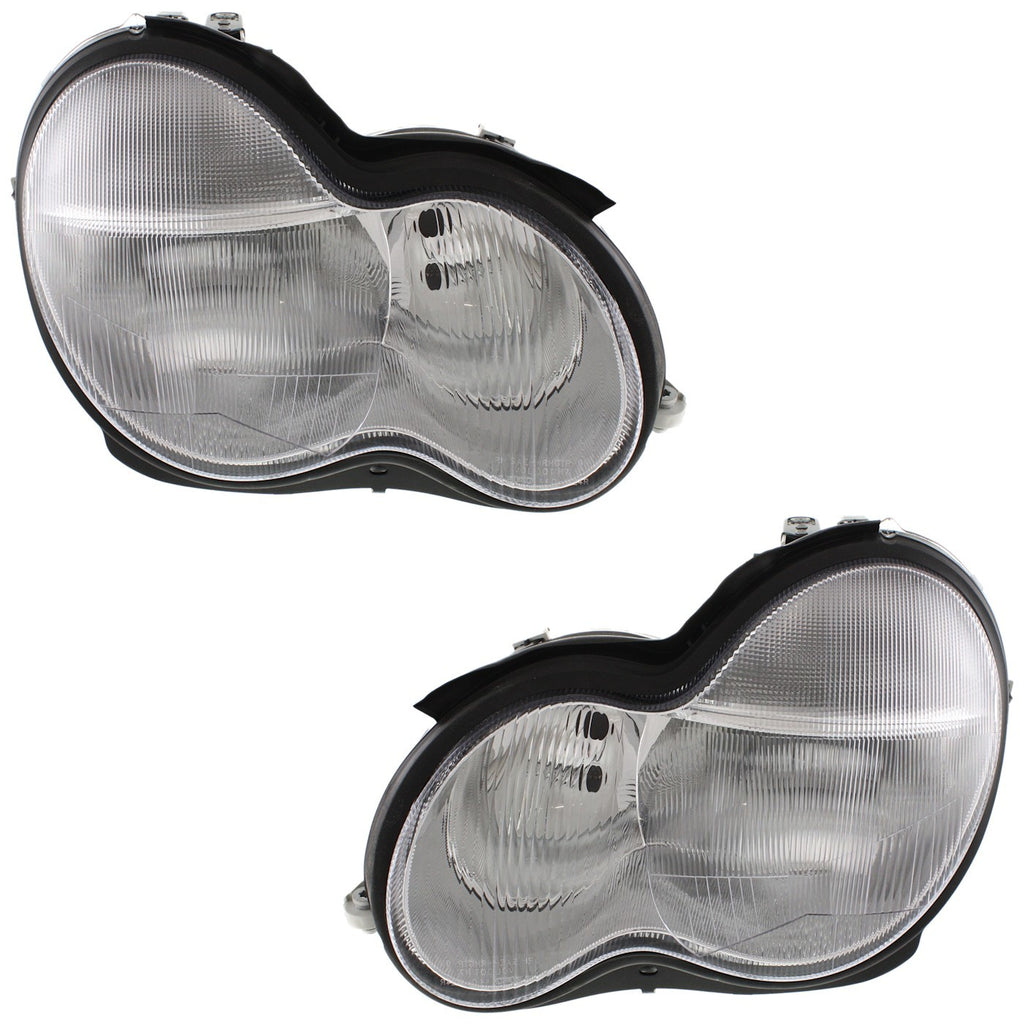 2001-2007 Mercedes-Benz C-Class Headlights - HID, Driver & Passenger Side (17334583)