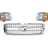 Grille Grill for Chevy Chevrolet Silverado 3500 HD 2500 Heavy Duty 2007-2010