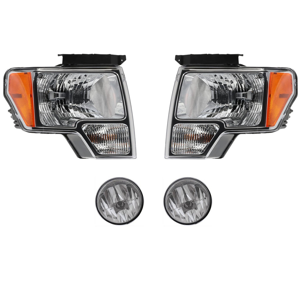 2011-2014 Ford F-150 Headlights - Front, Driver & Passenger Side (DL3Z13008A)