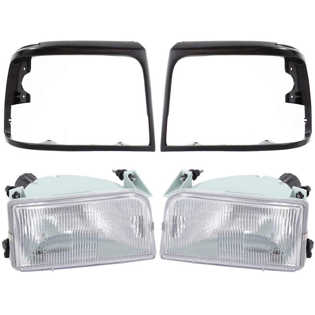 1995-1997 Ford Headlights - Front, Driver & Passenger Side (F2TZ13008A)