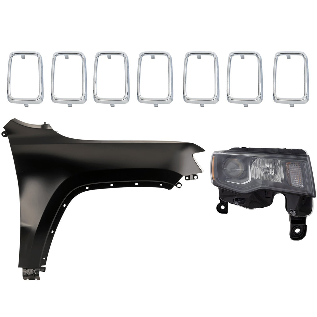 2019-2022 Jeep Grand Cherokee & Grand Cherokee WK Headlight - Right (68266646AE)