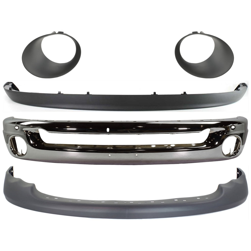 2002-2005 Dodge Ram 1500, Ram 2500 & Ram 3500 Bumper Face Bar - Front (55077946AB)