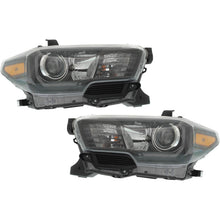 Load image into Gallery viewer, 2017-2019 Toyota Tacoma Headlights - Left &amp; Right, Black Housing (8111004280)