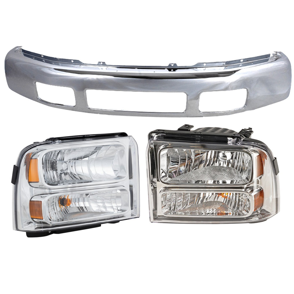 2005-2007 Ford Excursion, F-250 Super Duty & F-350 Super Duty Bumper Face Bar - Front (5C3Z17757BA)