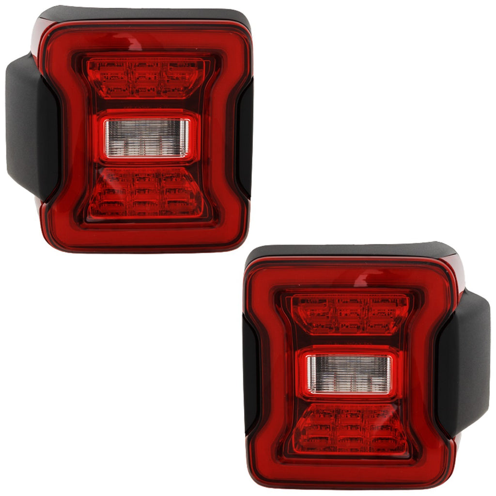 2019-2024 Jeep Wrangler Tail Lights - LED, Left & Right, Assembly (68474044AB)