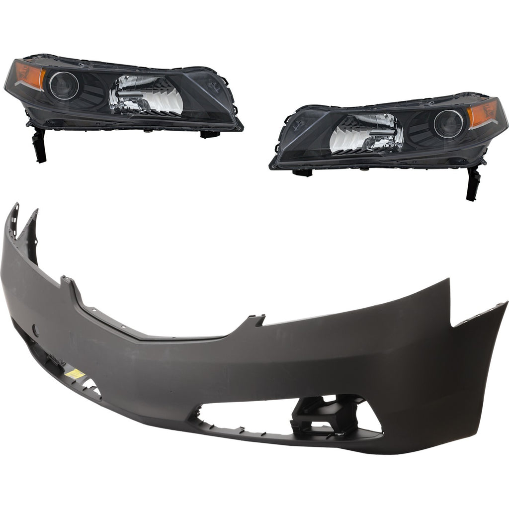 2012-2014 Acura TL Headlights - HID, Driver & Passenger Side (33101TK4A11)