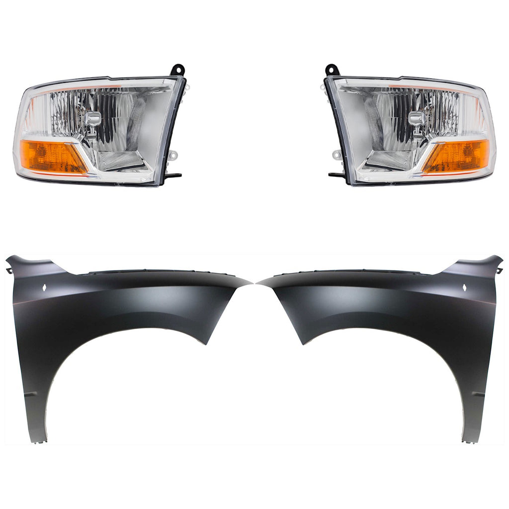 2010-2012 Chrysler Fenders - Halogen, Left & Right, Assembly (55277409AG)