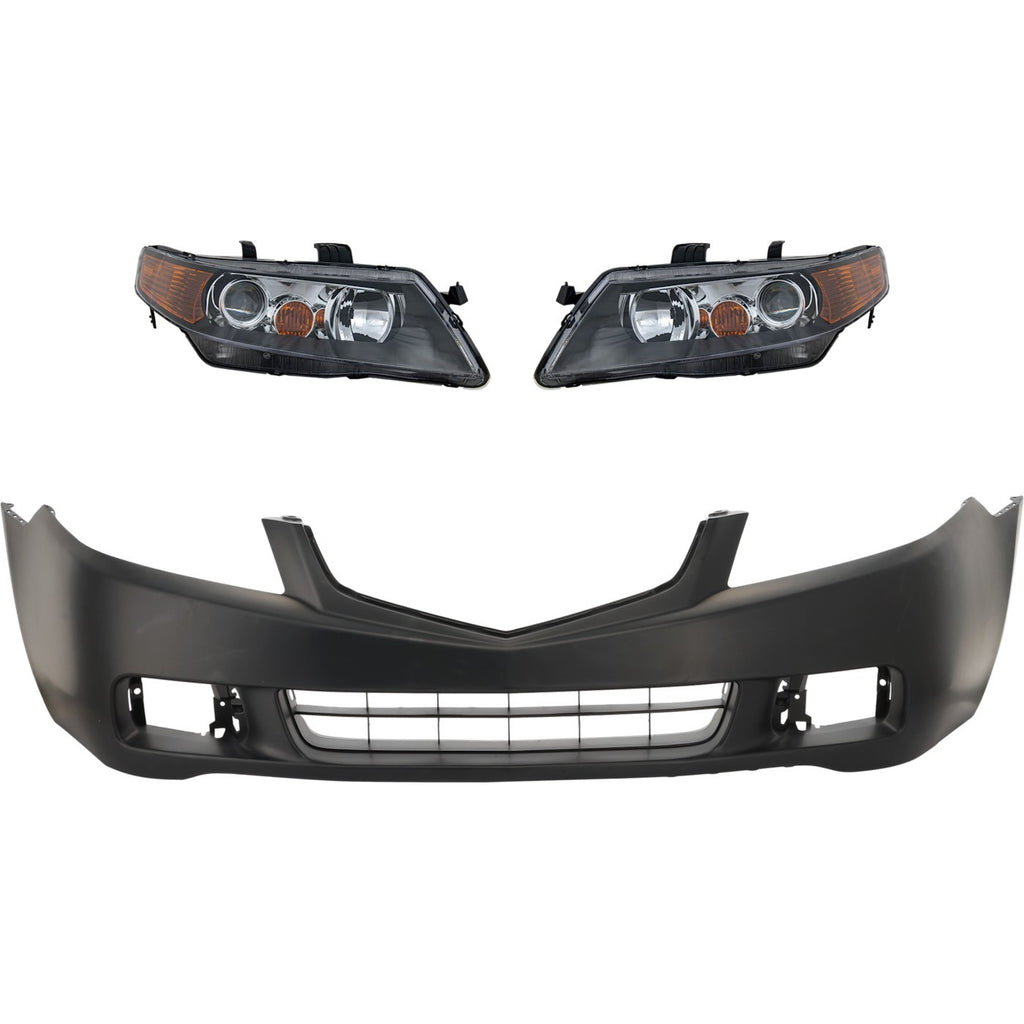 2004-2005 Acura TSX Headlights - HID, Driver & Passenger Side (33101SECA12)