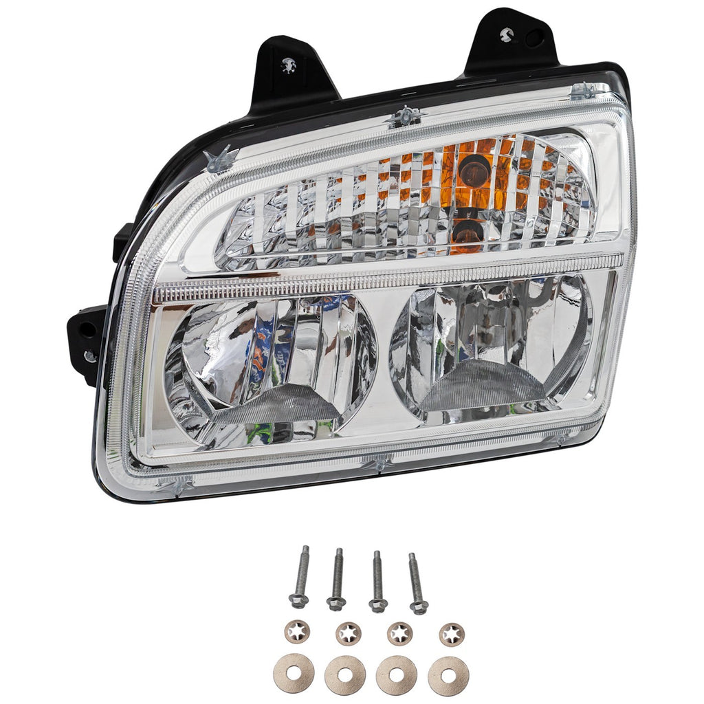 2014-2024 Kenworth T680 Headlight - Halogen, Right, Chrome (17895940)