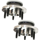 4-Wheel ABS Wheel Hubs 2-Wheel Set Front Driver & Passenger Side Sedan for Ford