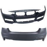 Set of 2 Bumper Covers Facias Front & Rear for 330 320 328 Sedan BMW 328d Pair